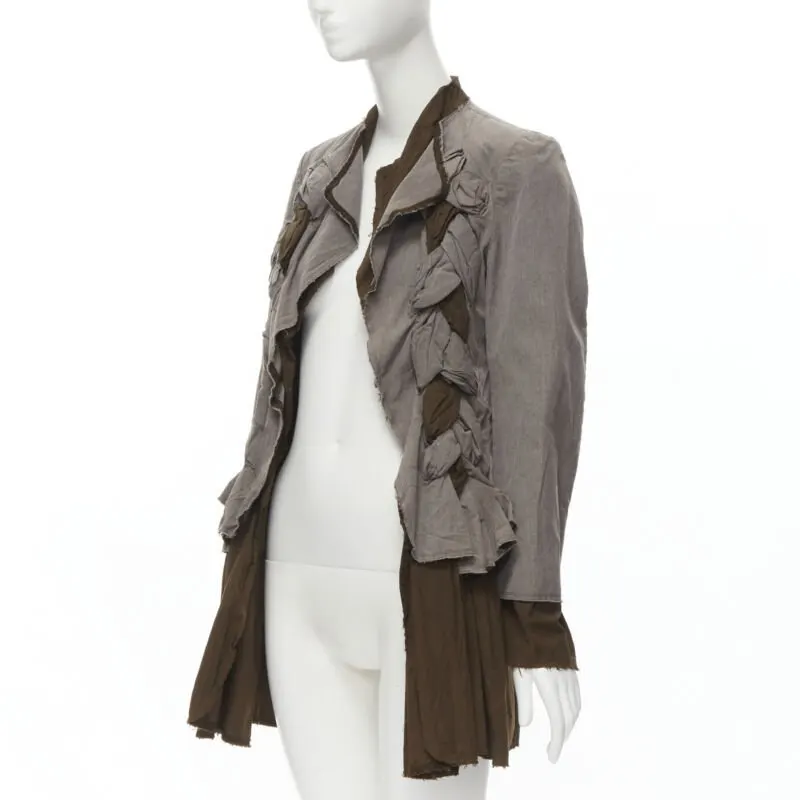 Comme Des Garcons Grey Twist Braid Jacket Grey Cotton Never worn - Model View