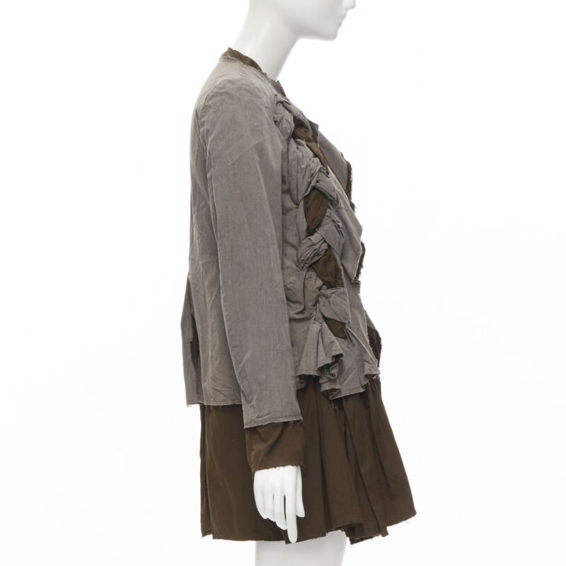 Comme Des Garcons Grey Twist Braid Jacket - Side view