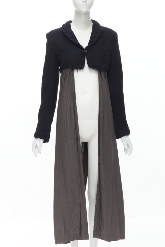 Comme Des Garcons Black Shrunken Duster Coat