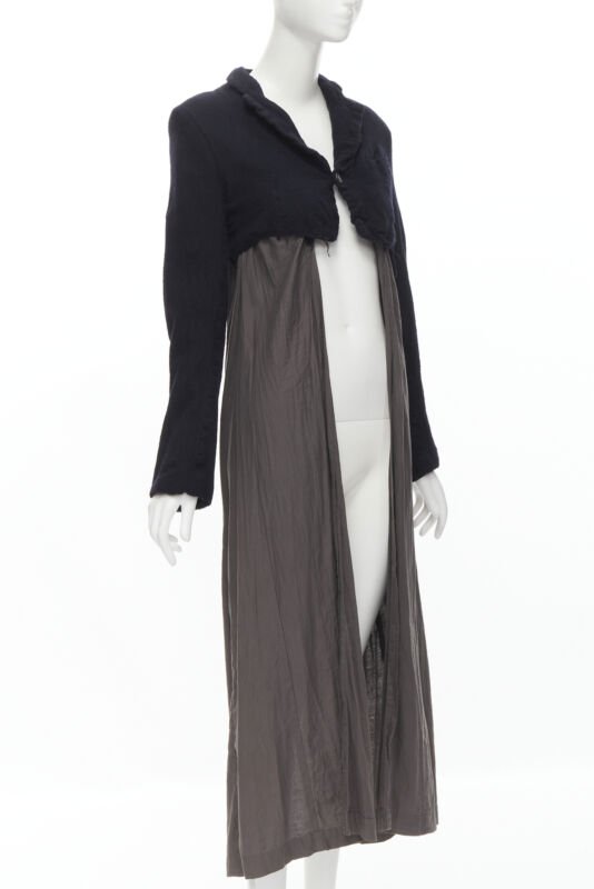 Comme Des Garcons Black Shrunken Duster Coat - Image 6