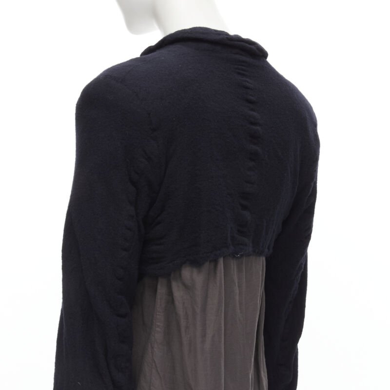 Comme Des Garcons Black Shrunken Duster Coat - Detail 2