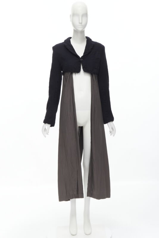 Comme Des Garcons Black Shrunken Duster Coat - Image 12