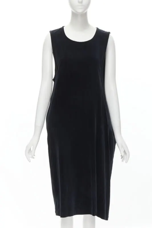 Comme des Garçons Dropped Armhole Dress Black Velvet Never worn - Front View