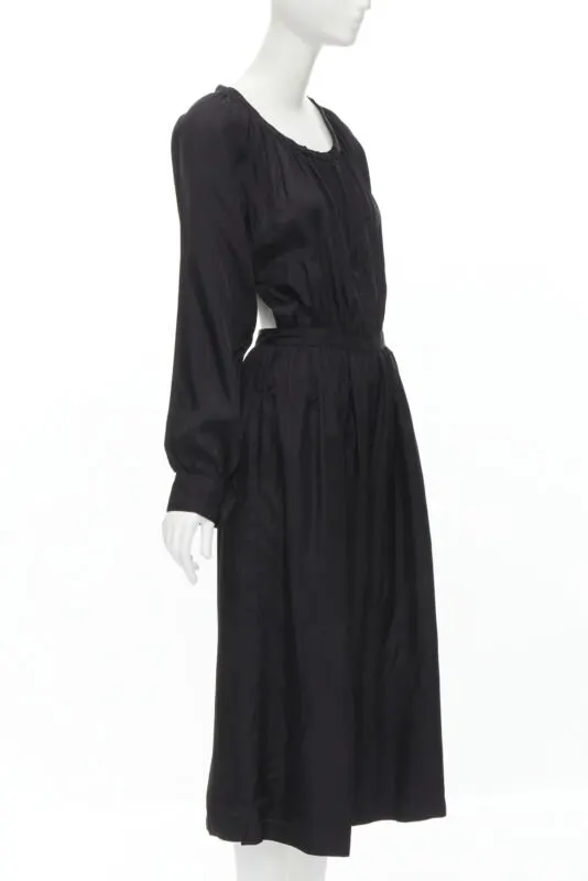 Comme Des Garcons Rayon Wide Jumpsuit Black Polyester Never worn - Front View