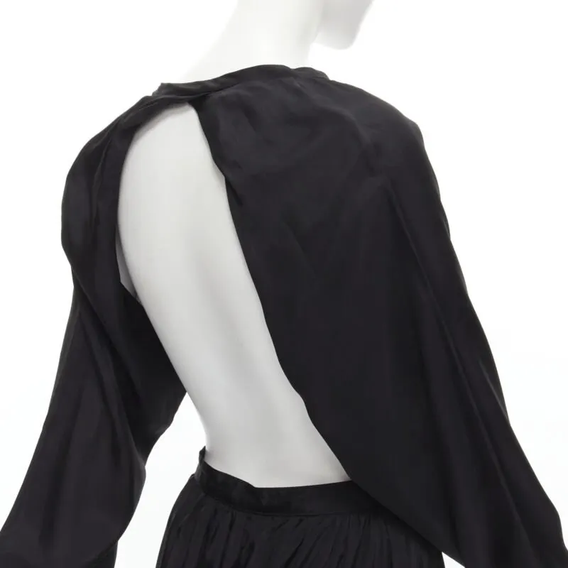Comme Des Garcons Rayon Wide Jumpsuit Black Polyester Never worn - Back View