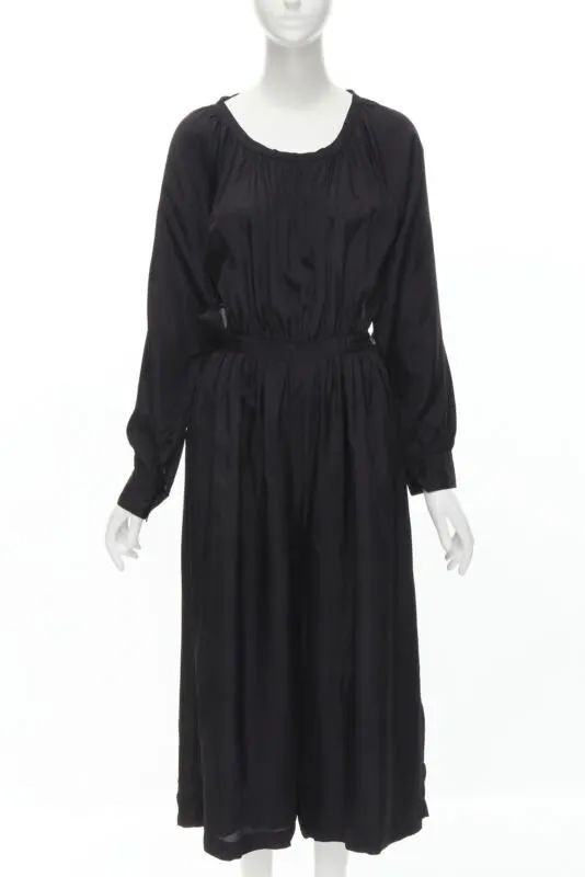 Comme Des Garcons Rayon Wide Jumpsuit Black Polyester Never worn - Inside View