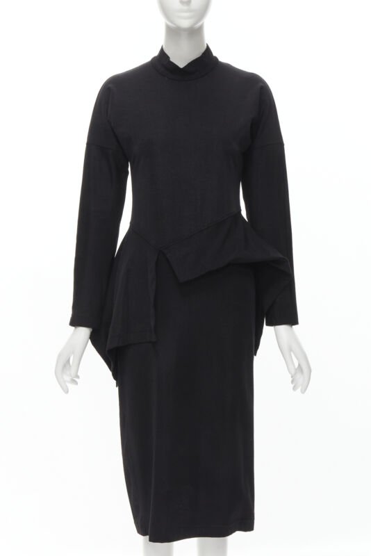 Comme Des Garcons Peplum Midi Dress