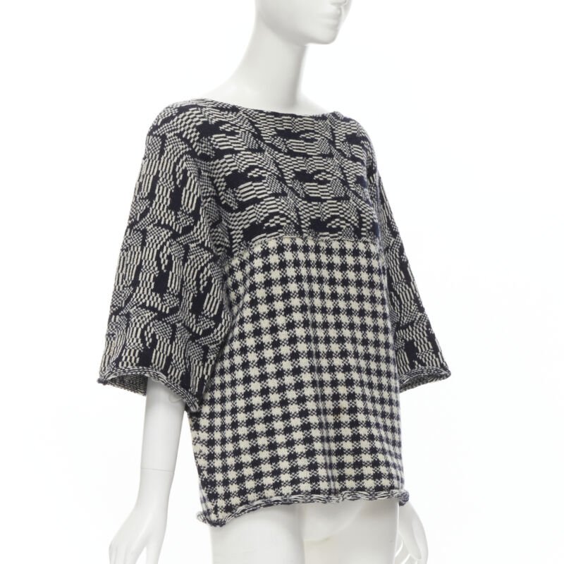 Comme Des Garcons Intarsia Checker Sweater - Image 6