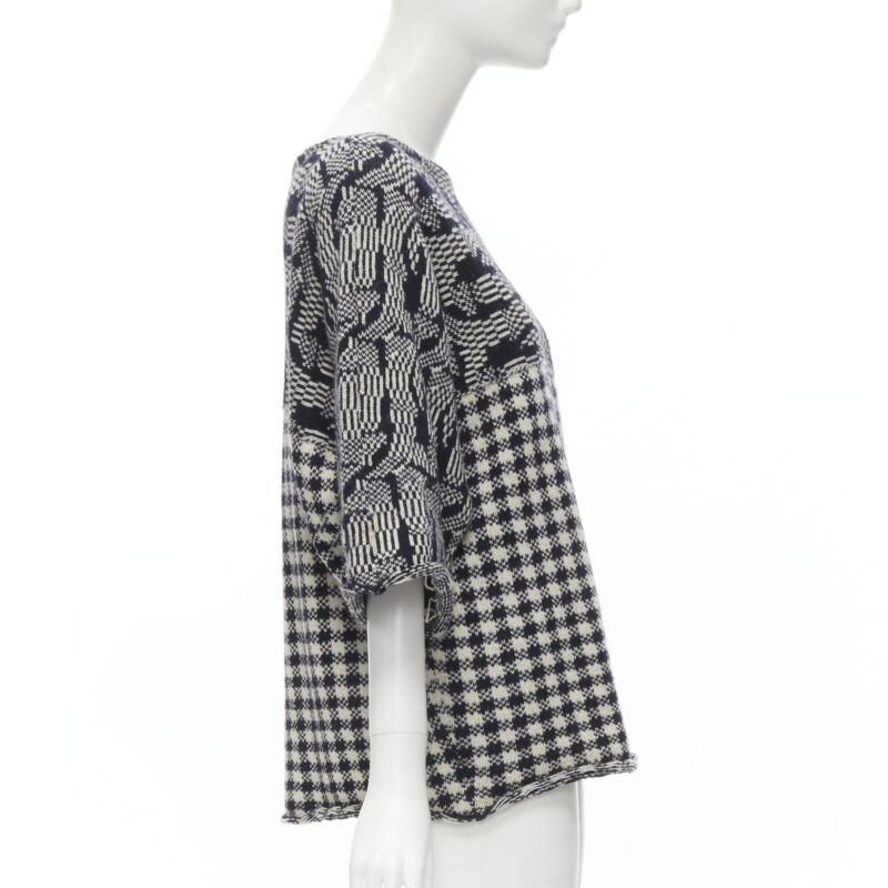 Comme Des Garcons Intarsia Checker Sweater - 4