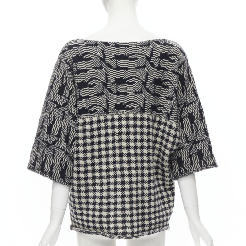 Comme Des Garcons Intarsia Checker Sweater - Side view