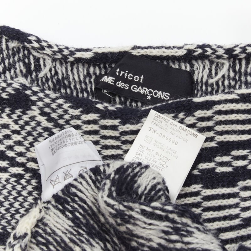 Comme Des Garcons Intarsia Checker Sweater - Image 12