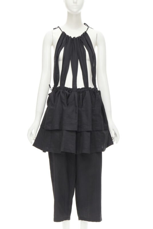Yohji Yamamoto Linen Suspender Jumpsuit