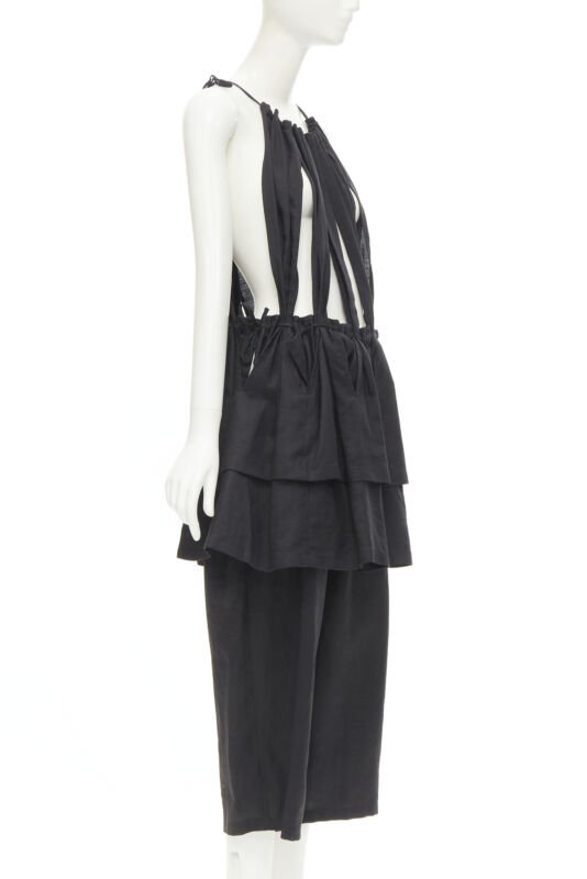 Yohji Yamamoto Linen Suspender Jumpsuit - Image 6