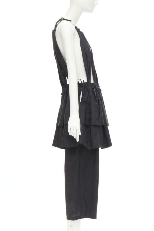 Yohji Yamamoto Linen Suspender Jumpsuit - 4