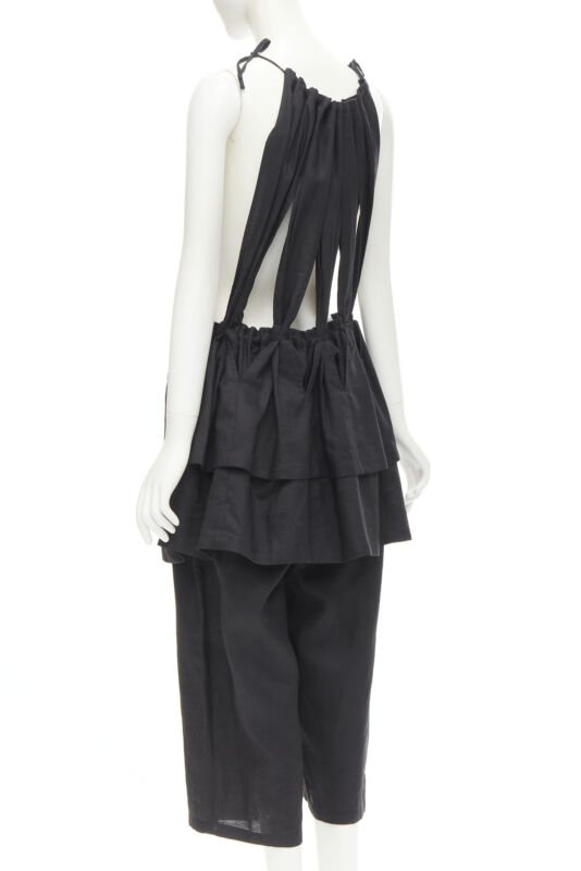 Yohji Yamamoto Linen Suspender Jumpsuit - Detail 1