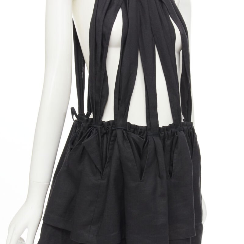 Yohji Yamamoto Linen Suspender Jumpsuit - Detail 2