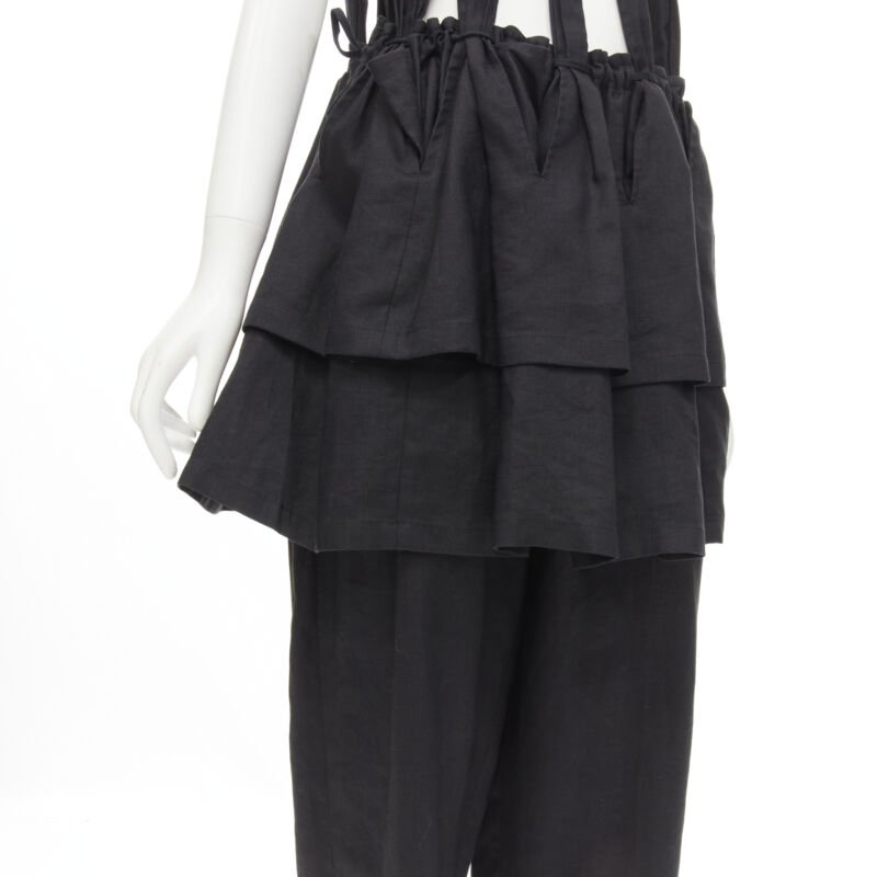 Yohji Yamamoto Linen Suspender Jumpsuit - Image 10