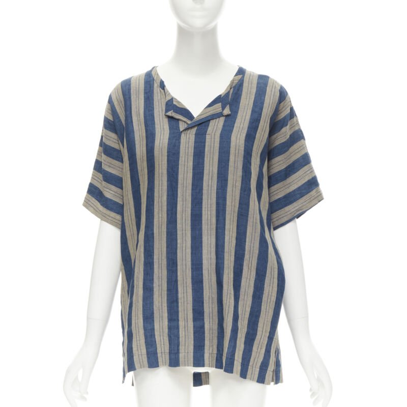 Comme Des Garcons Striped Linen Shirt