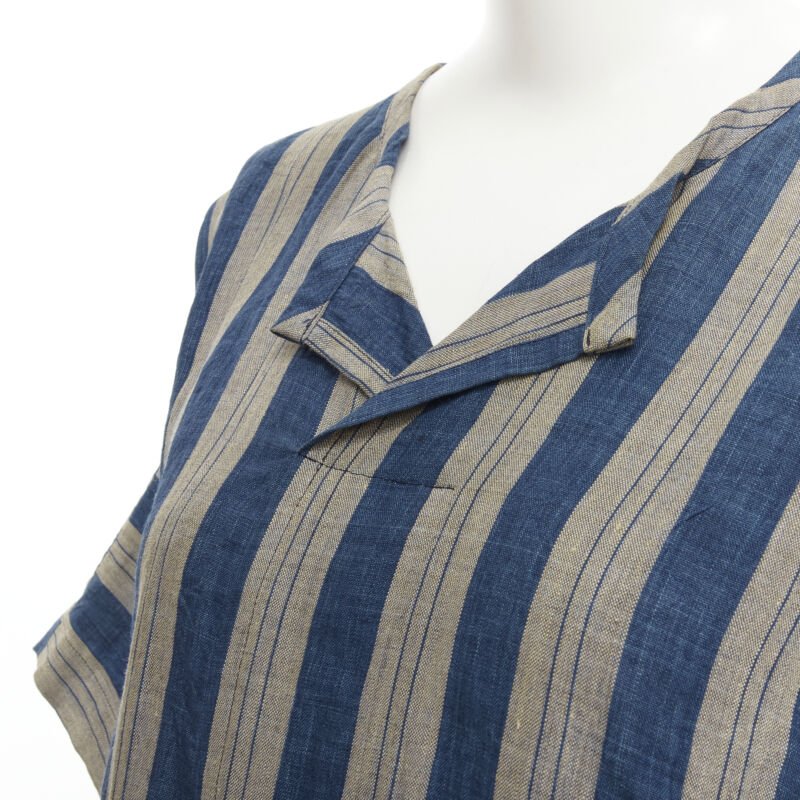 Comme Des Garcons Striped Linen Shirt - Back view