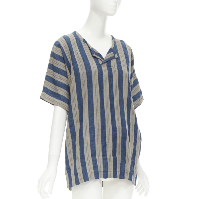 Comme Des Garcons Striped Linen Shirt - Image 6