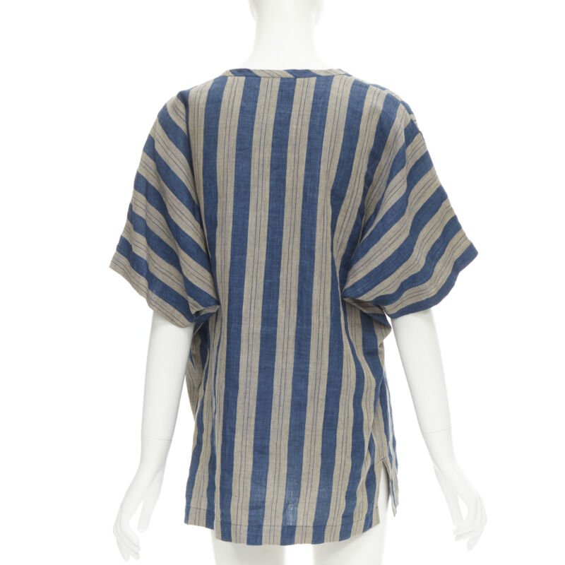 Comme Des Garcons Striped Linen Shirt - Side view