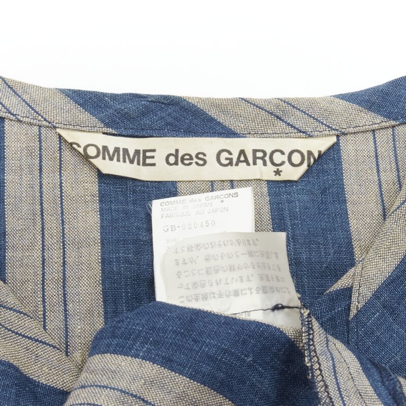 Comme Des Garcons Striped Linen Shirt - Image 11