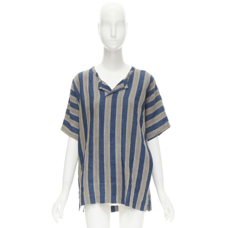 Comme Des Garcons Striped Linen Shirt - Image 12