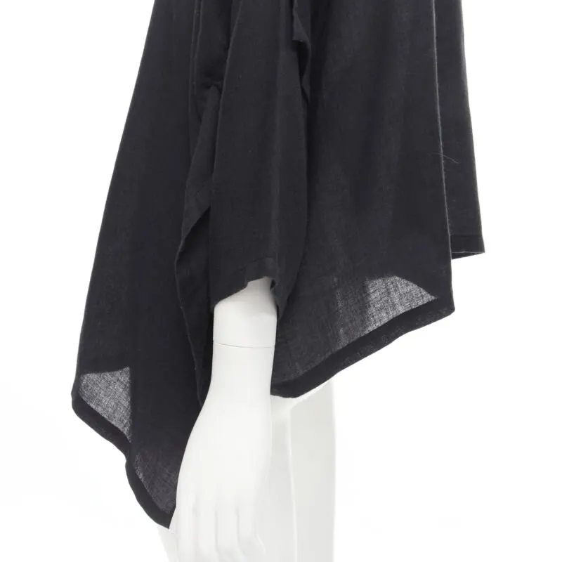 Comme des Garçons Square Back Top Black Linen Very good - Back View