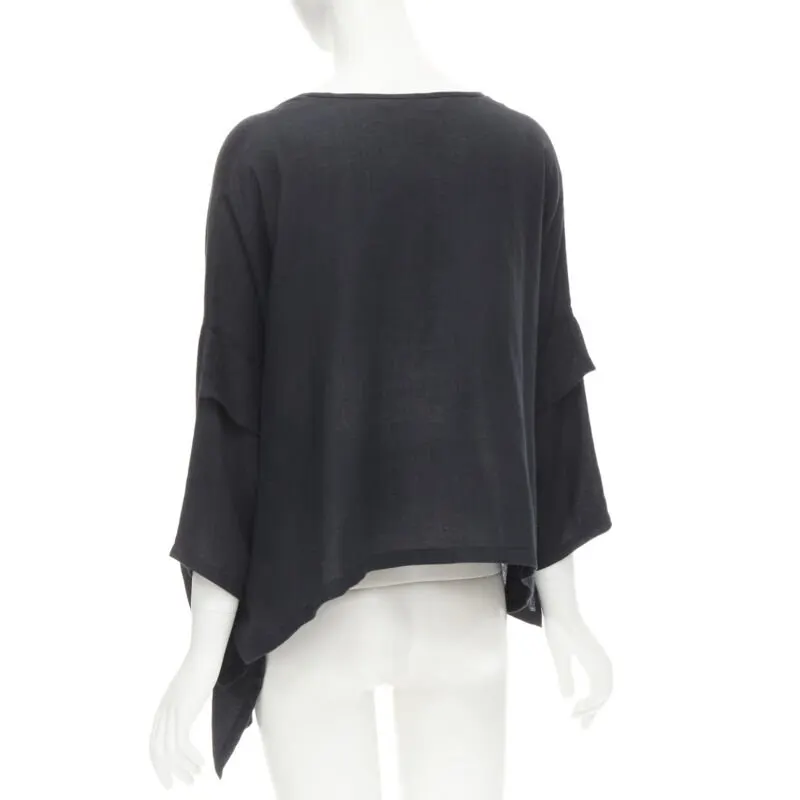 Comme des Garçons Square Back Top Black Linen Very good - Box View