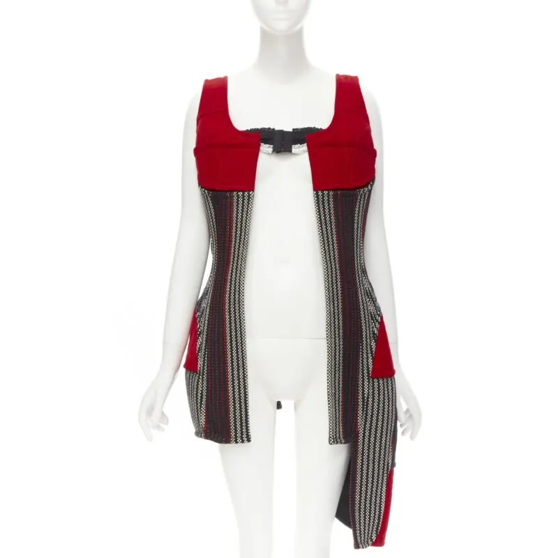 Comme des Garçons Deconstructed Corset Red Velvet Never worn - Inside View