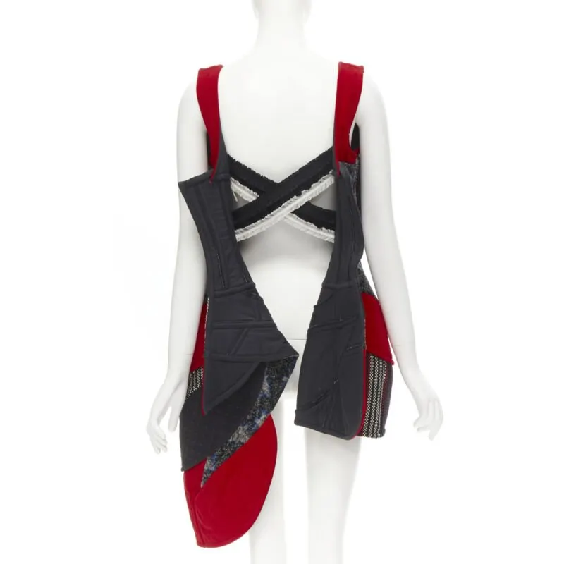 Comme des Garçons Deconstructed Corset Red Velvet Never worn - Box View