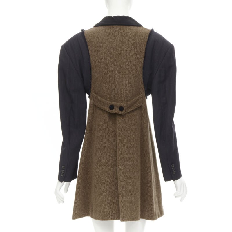 Comme Des Garcons Herringbone Sleeve Coat - Side view