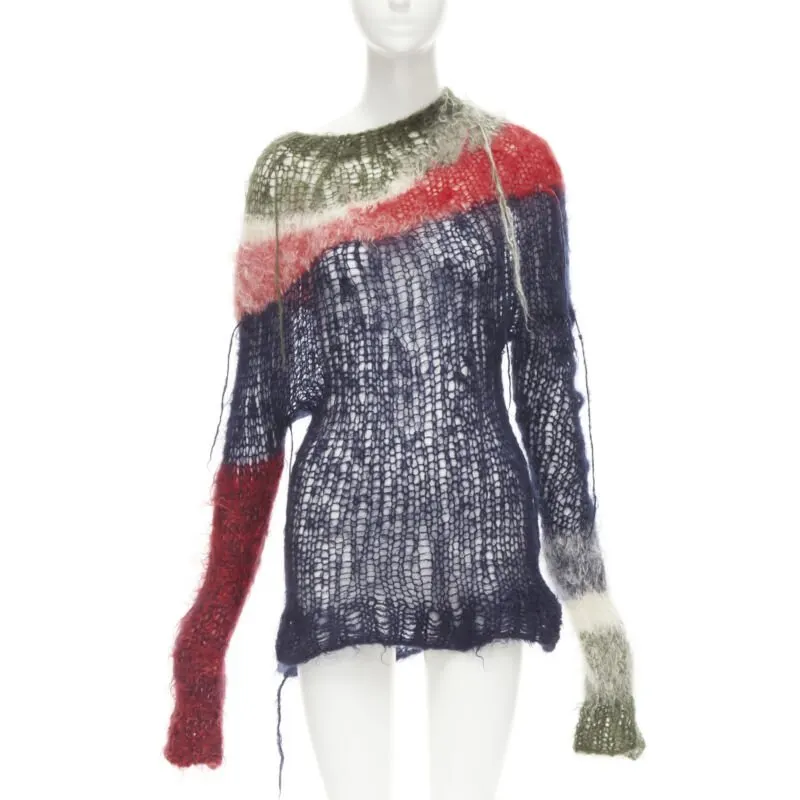 Junya Watanabe Punk Sweater Set Blue Wool Never worn - Front View