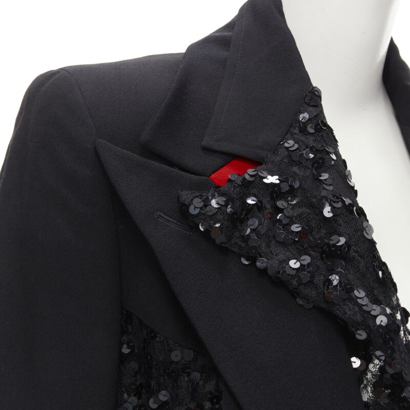 Comme Des Garcons Sequins Mesh Jacket - Back view