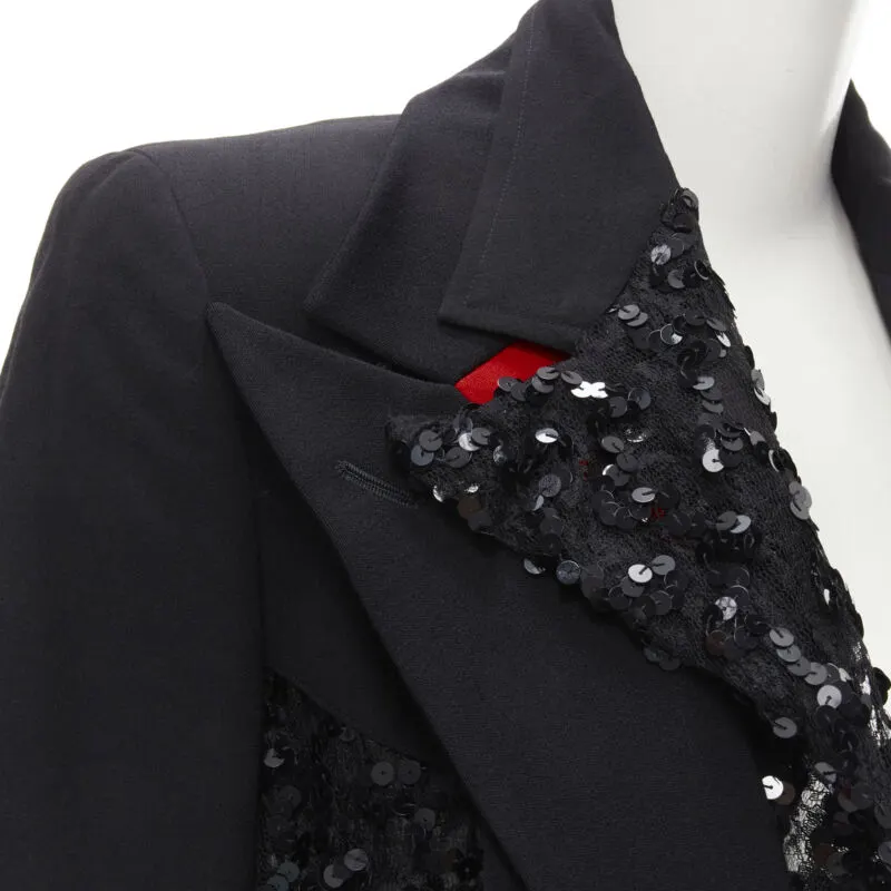 Comme Des Garcons Sequins Mesh Jacket Black Polyester Never worn - Back View