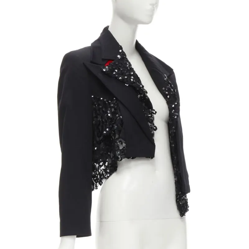 Comme Des Garcons Sequins Mesh Jacket Black Polyester Never worn - Box View