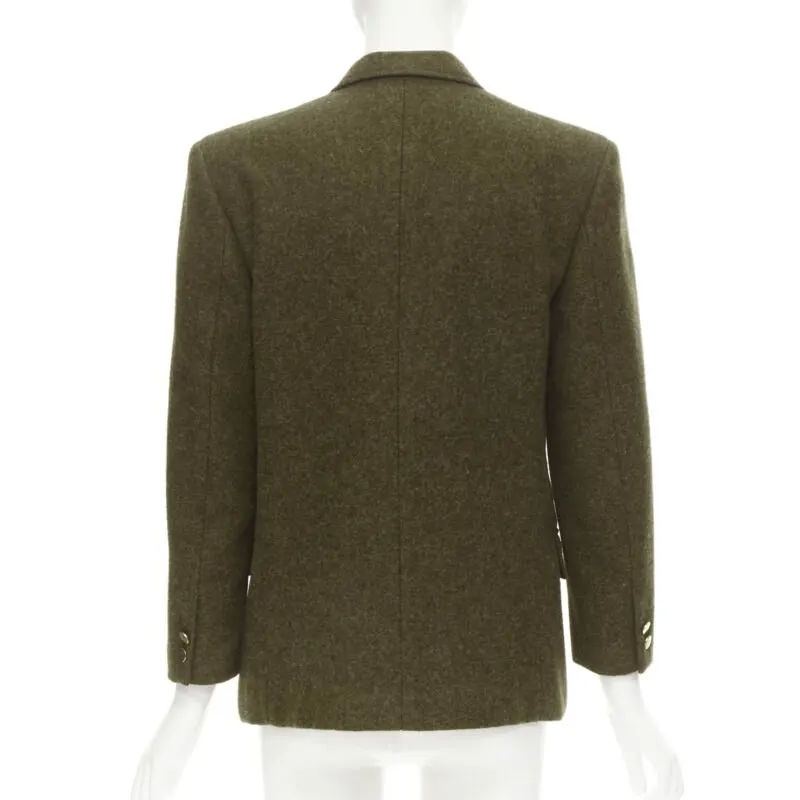Comme des Garçons Felt Double Blazer Green Wool Very good - Box View