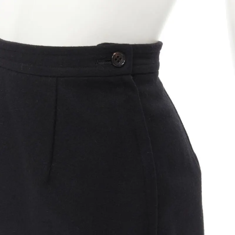 Comme des Garçons Felt A-line Skirt Black Wool Never worn - Back View