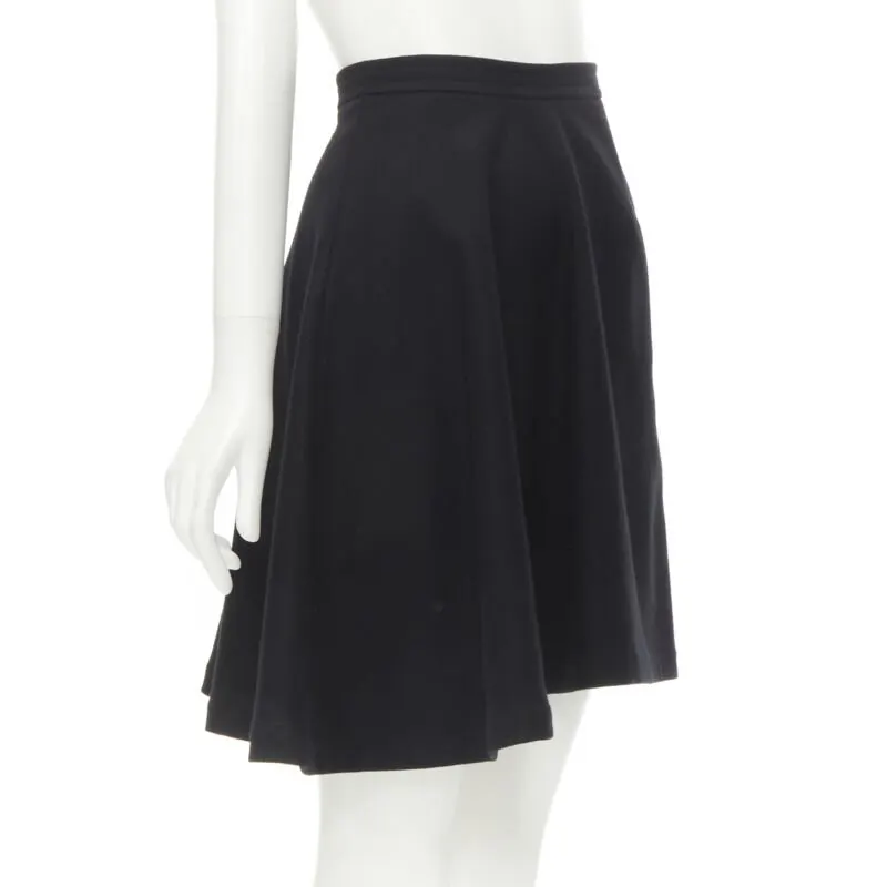 Comme des Garçons Felt A-line Skirt Black Wool Never worn - Inside View