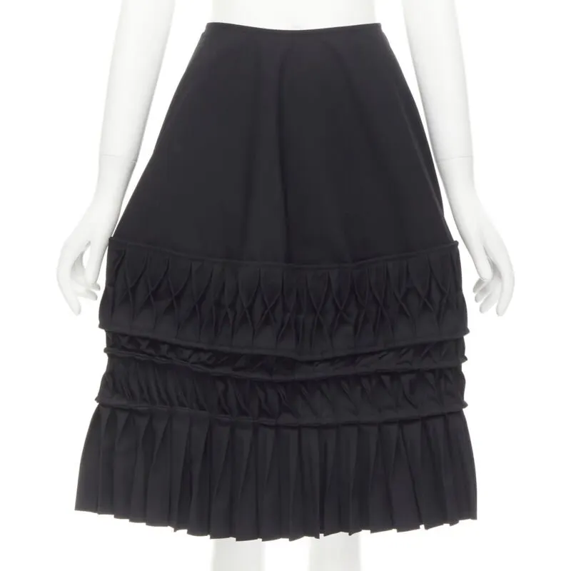 Junya Watanabe Origami Wrap Skirt Black Polyester Never worn - Front View