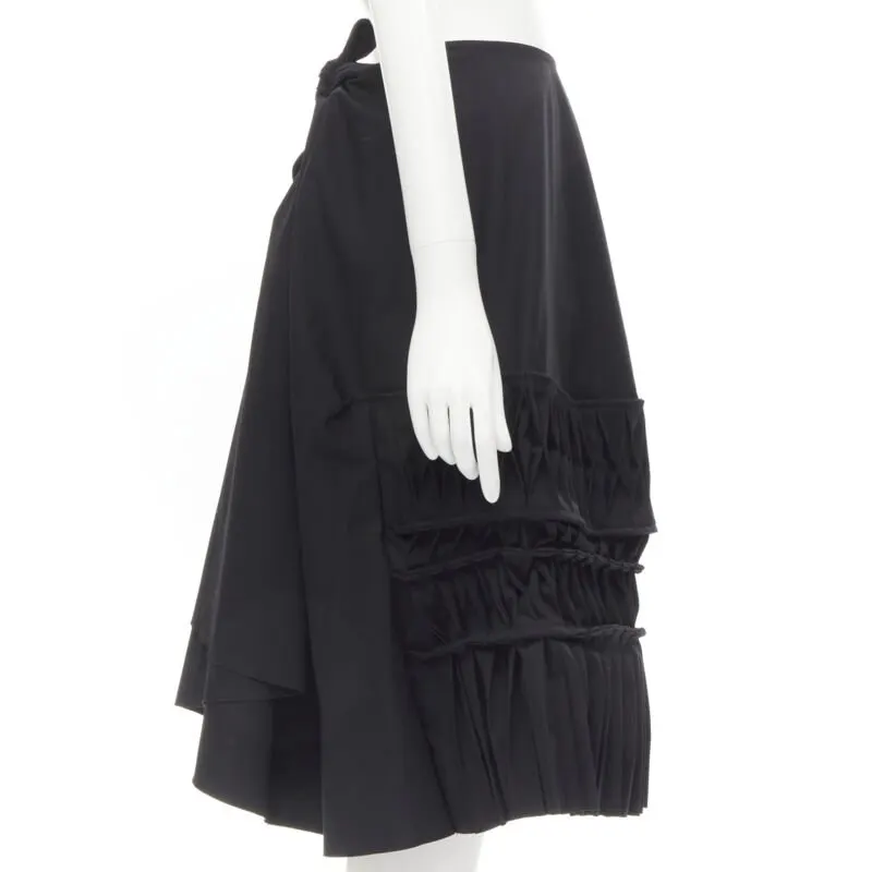 Junya Watanabe Origami Wrap Skirt Black Polyester Never worn - Model View