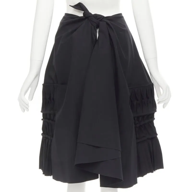 Junya Watanabe Origami Wrap Skirt Black Polyester Never worn - Box View