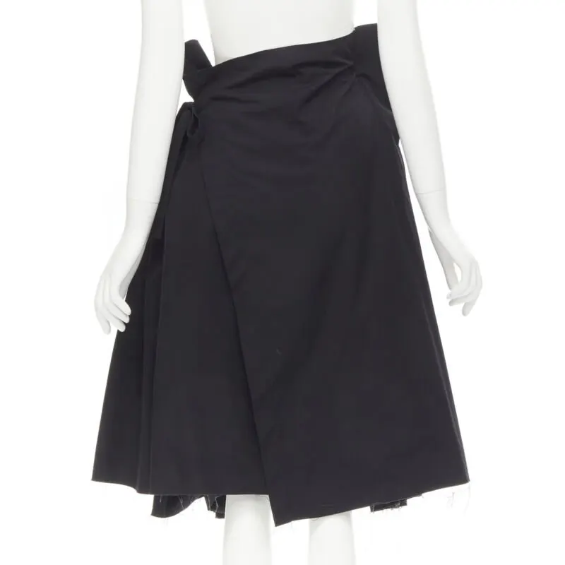 Junya Watanabe Draped Pleat Skirt Black Polyester Never worn - Box View