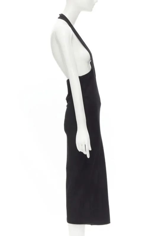 Comme des Garçons Halter Bias Skirt Black Polyester Never worn - Model View