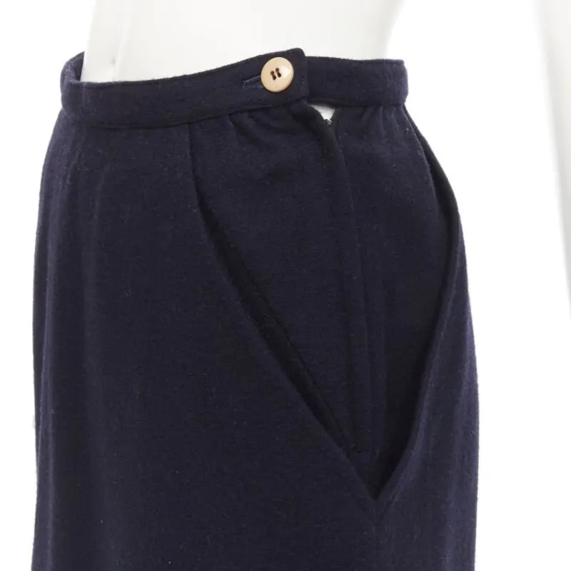 Comme des Garçons Angular Pocket Skirt Navy Polyester Never worn - Back View