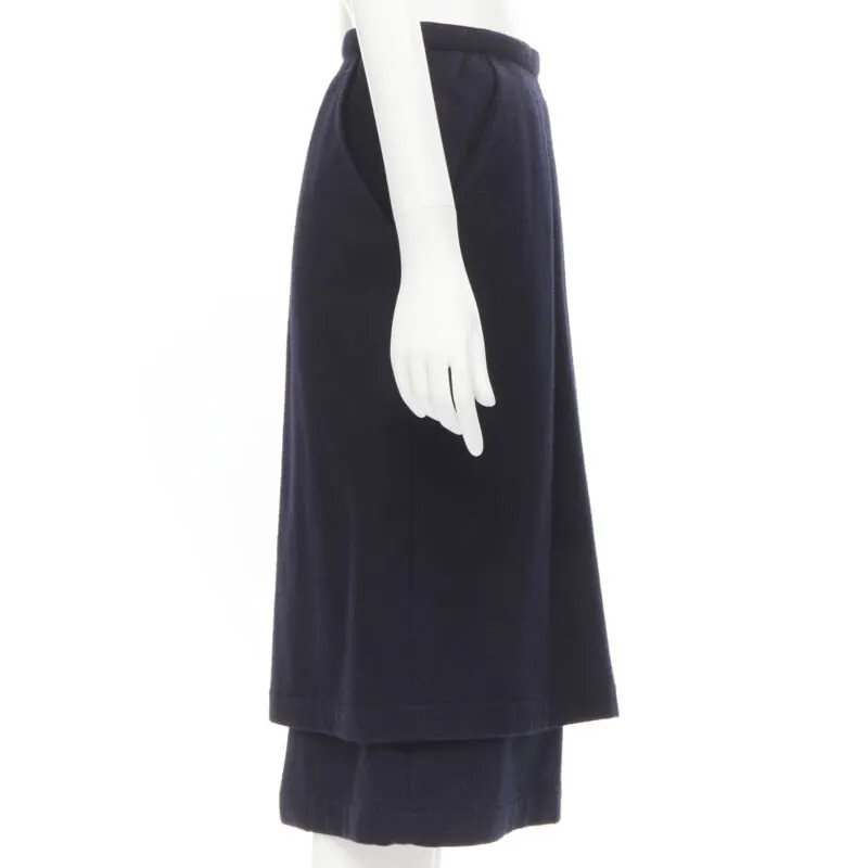 Comme des Garçons Angular Pocket Skirt Navy Polyester Never worn - Model View