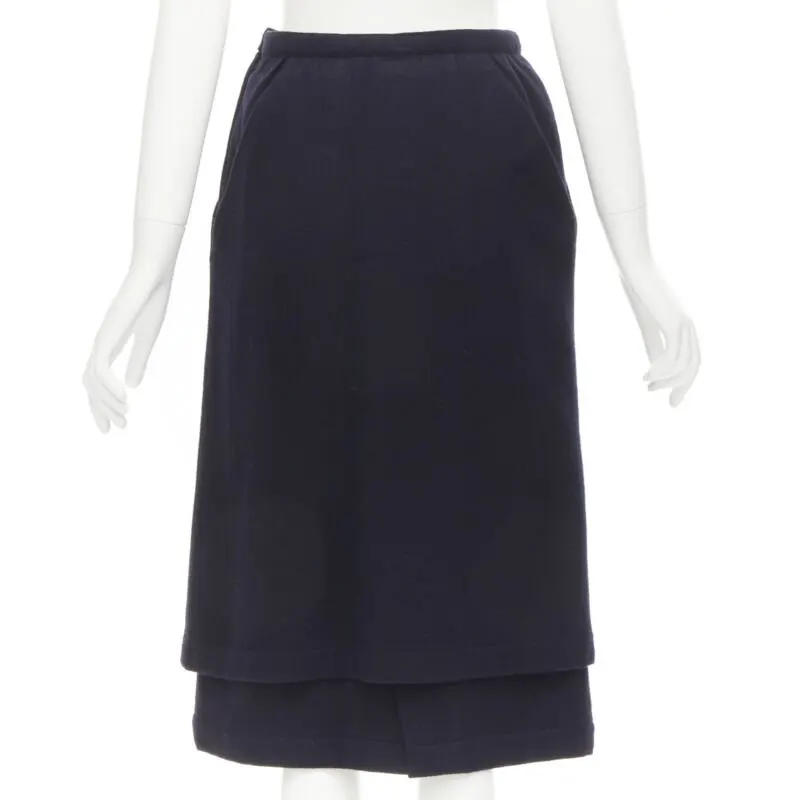 Comme des Garçons Angular Pocket Skirt Navy Polyester Never worn - Box View