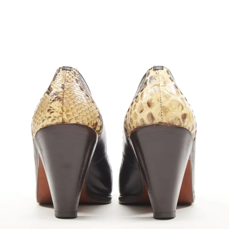 Comme des Garçons Western Cuban Heels Black Leather Good - Box View