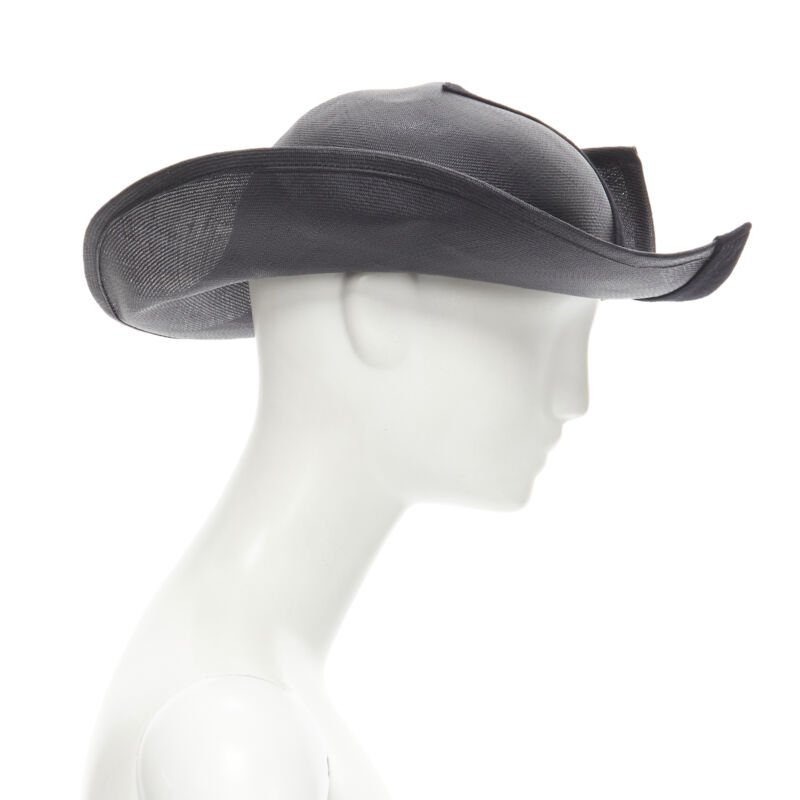 Yohji Yamamoto Black Raffia Fedora - Image 6