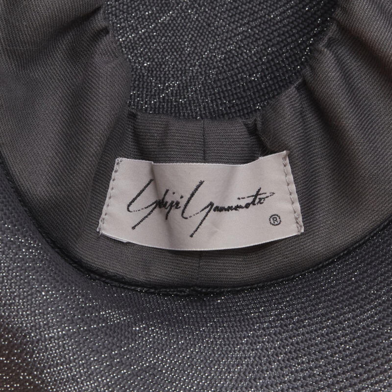 Yohji Yamamoto Black Raffia Fedora - Image 10